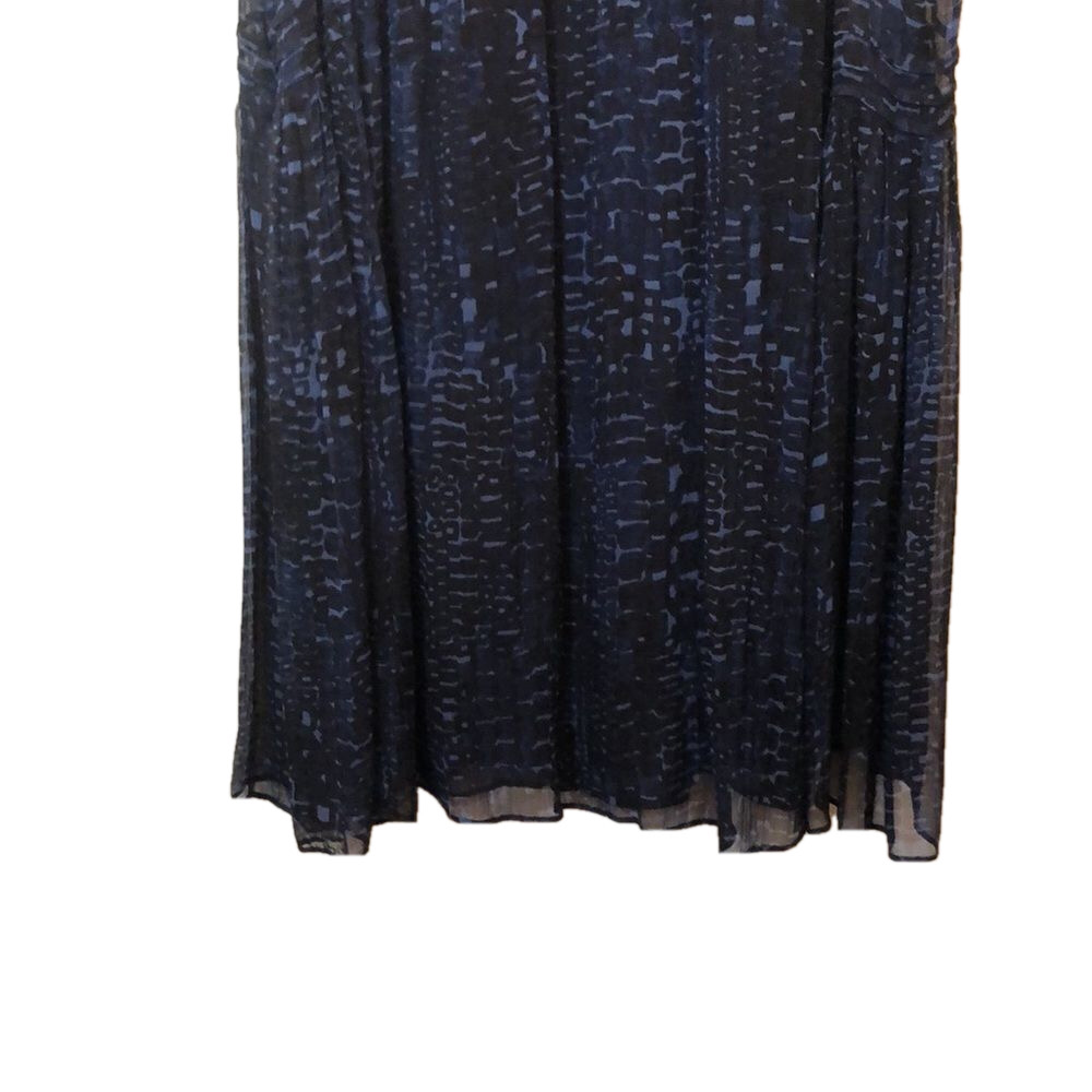 Lucky Brand Flowy Dress Sz 1X 2 layers w/slip Navy Blue Lightweight PTP 22 1/2” - Picture 2 of 16